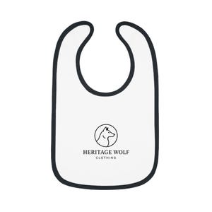 Cute Baby Jersey Bib with Contrast Trim, Infant Bib, Baby Shower Gift, Stylish Feeding Bib, Newborn Accessories, Cute Baby Gear