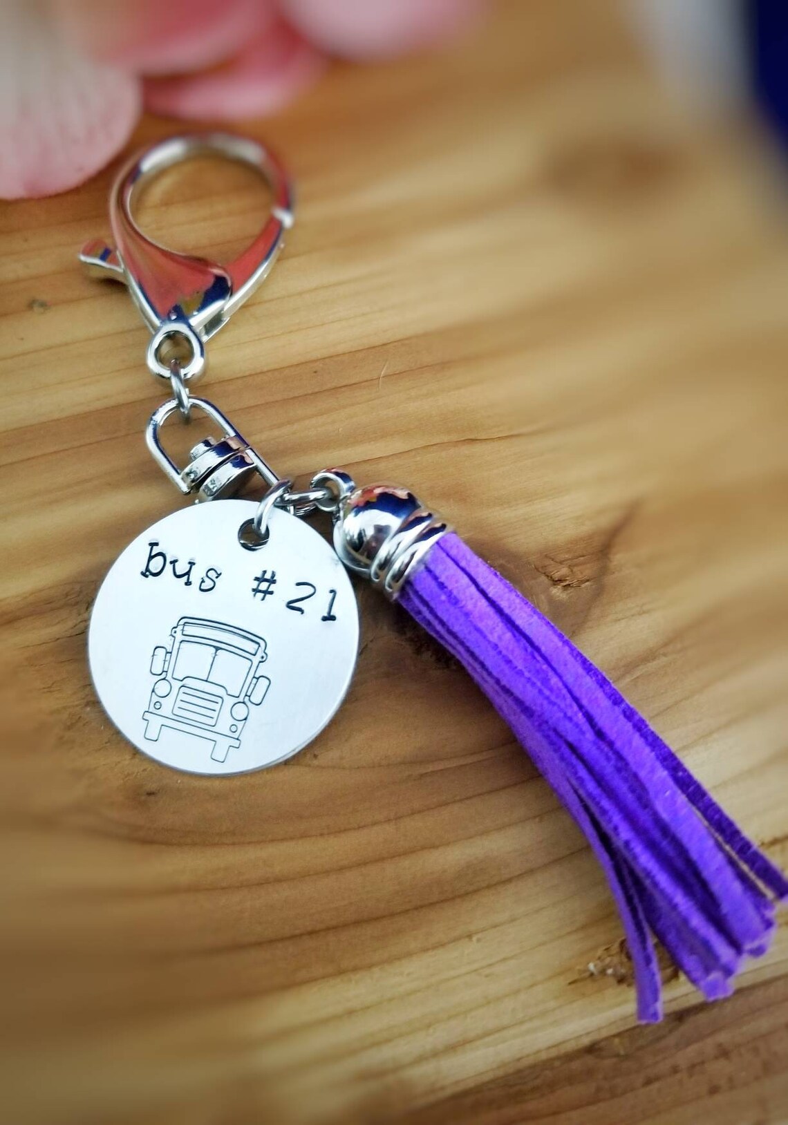 Backpack Charm Personalized Book Bag Tag Bus Number Charm Etsy