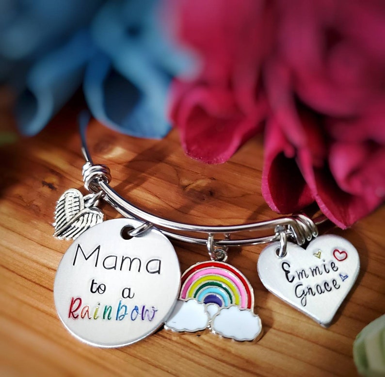 Angel Mom After Every Storm there is a Rainbow Rainbow of Hope Rainbow Baby Rainbow Baby Jewelry