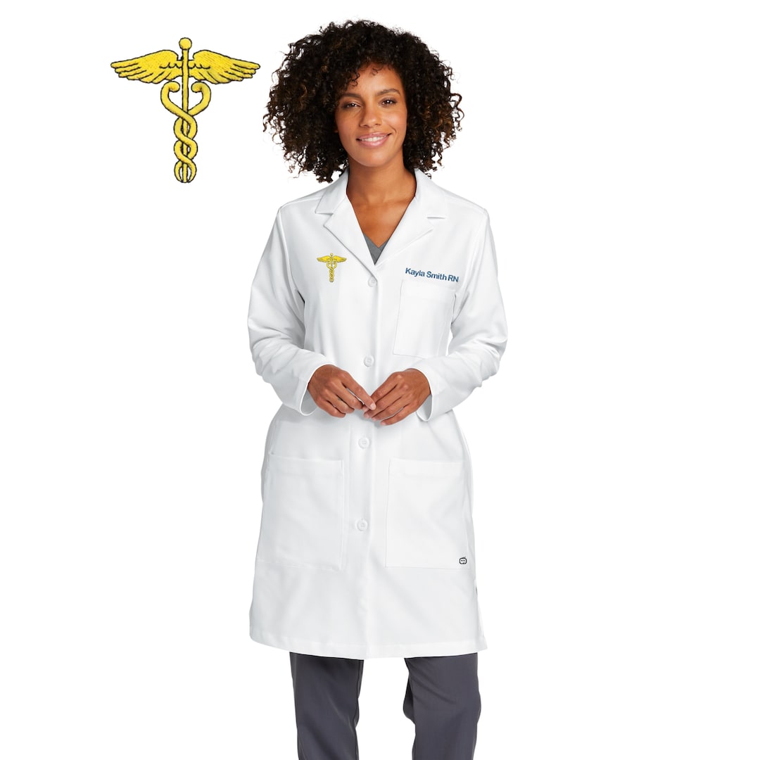 Personalized Lab Coat With Custom Embroidered Text or Name and Etsy