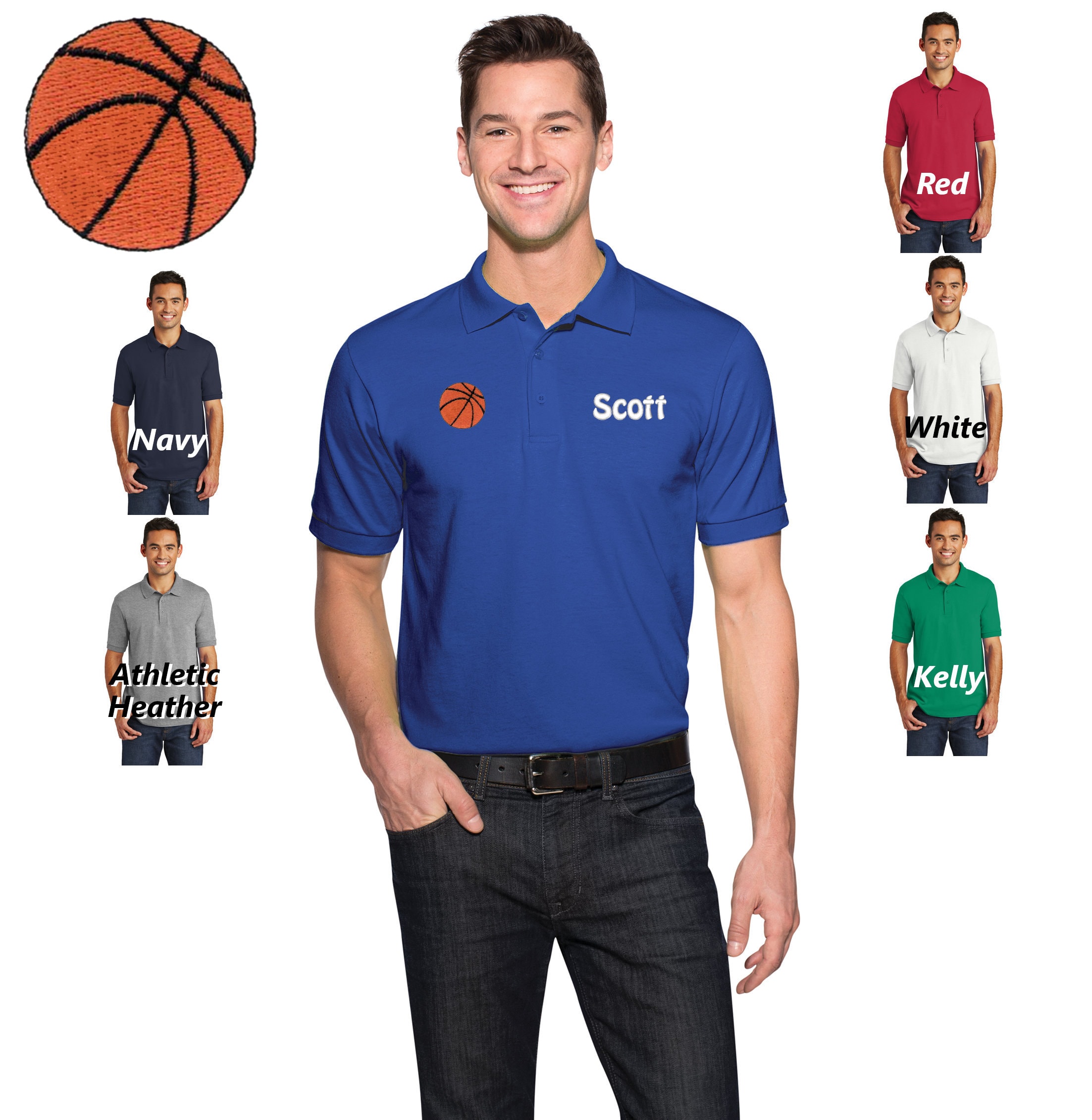 Personalized Basketball Coach Polo Shirt Custom Coach Shirt Etsy