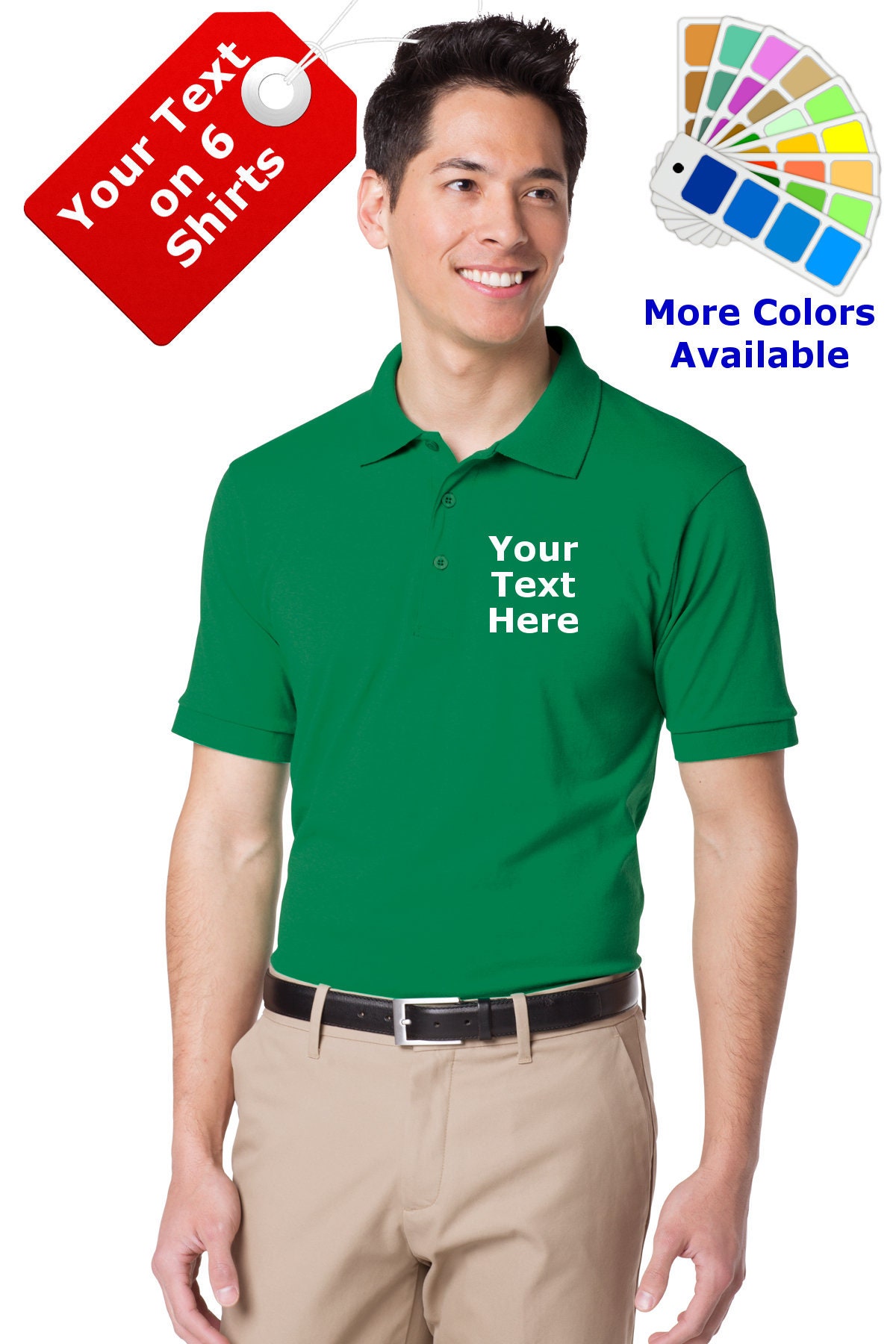 next day embroidered polo shirts