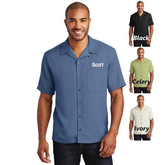 Personalized Mens Dress Shirt, Camp Shirt, No Tuck, Business Shirt