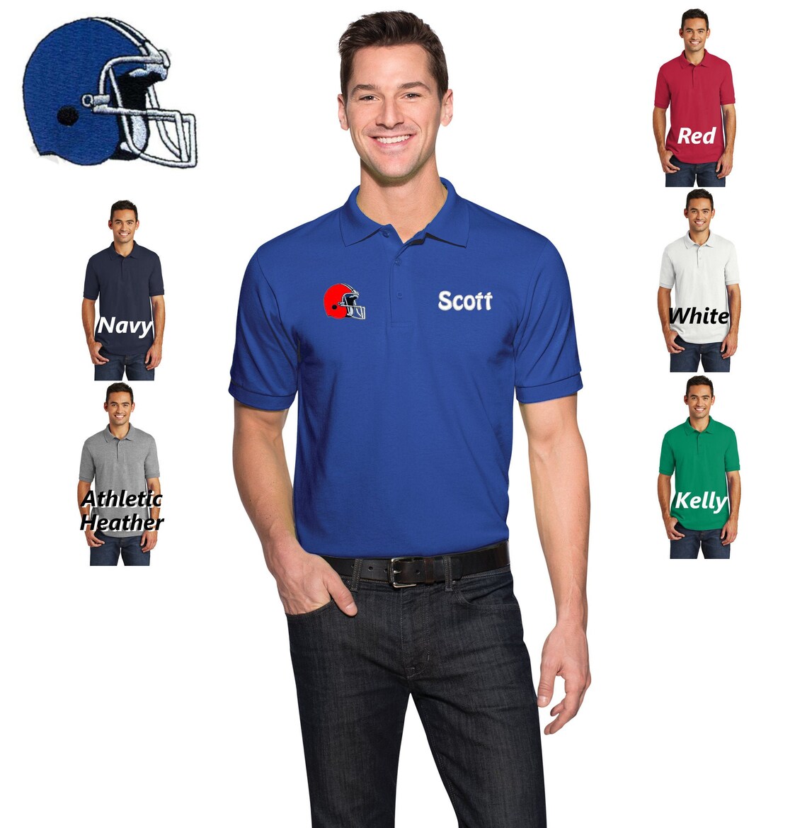 Personalized Football Coach Polo Shirt Custom Coach Shirt Etsy