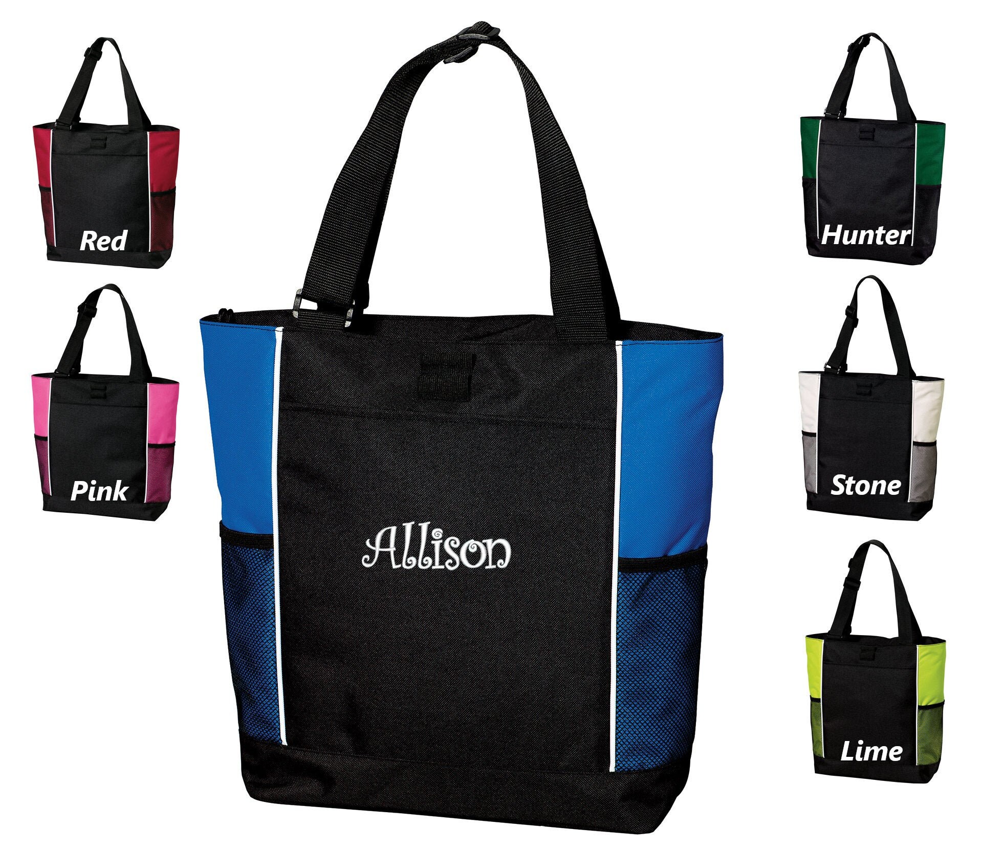 Personalized Canvas Tote Bag Custom Tote Tote With Zipper Etsy