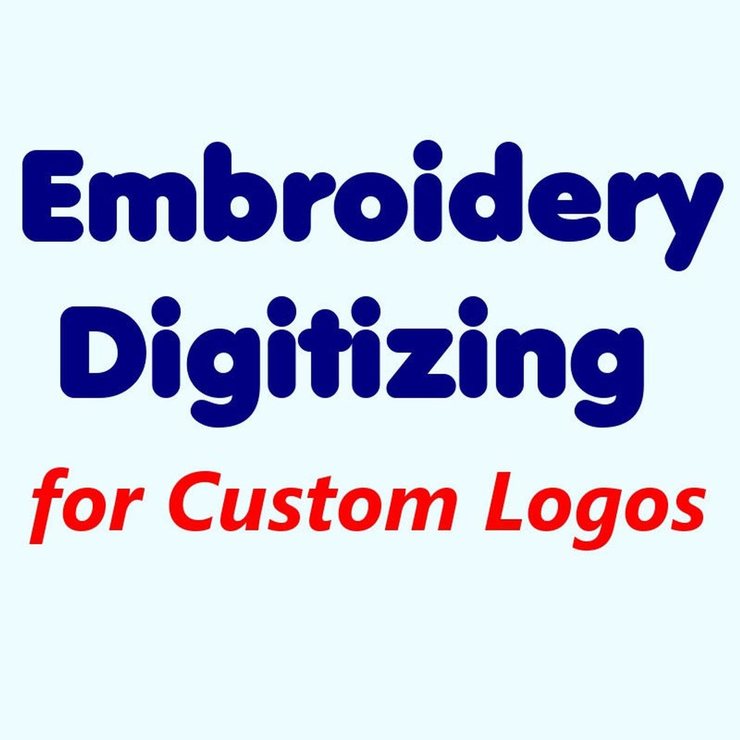Embroidery Digitizing Set up Fee for Custom Logos Etsy