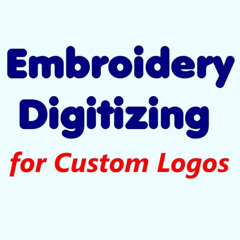 Embroidery digitizing set up fee for custom logos  etsy