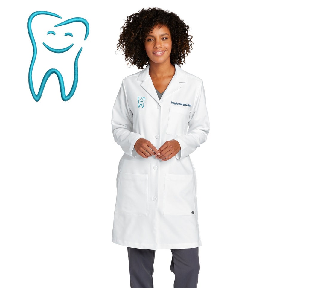 Personalized Womens Dentist Lab Coat With Custom Embroidered Etsy