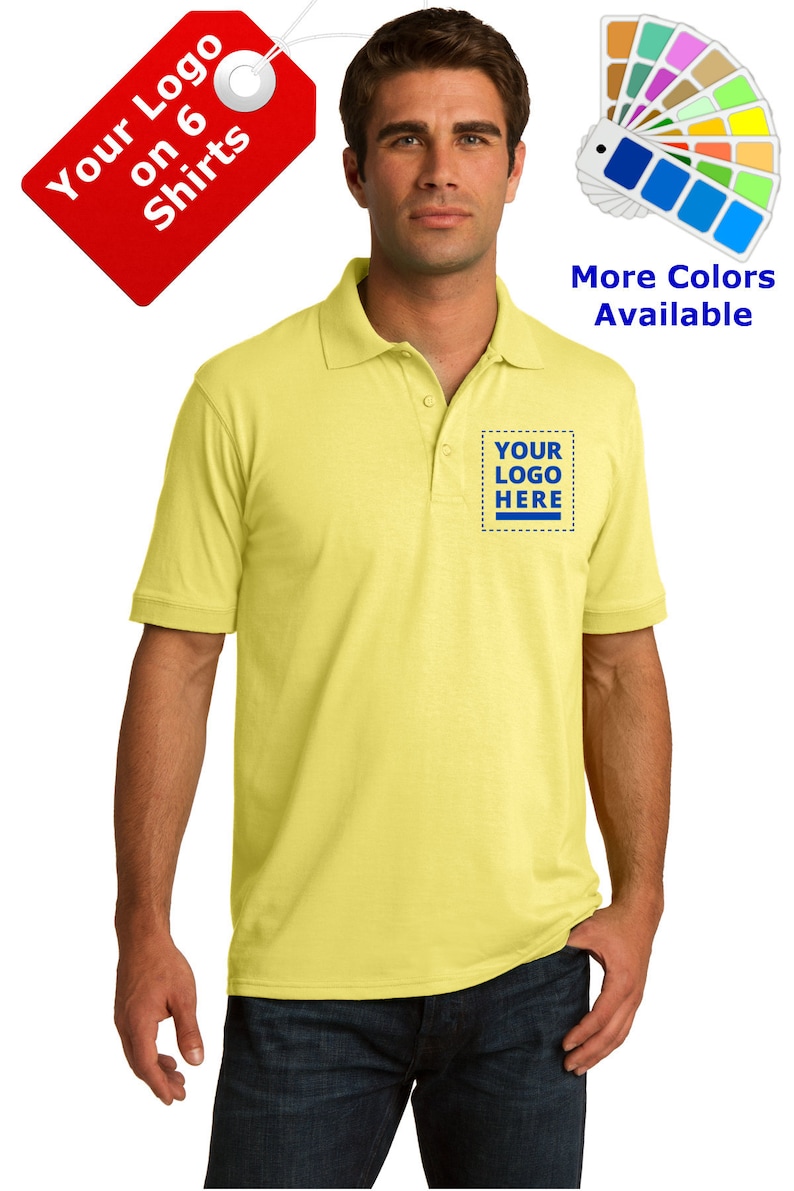 Custom embroidered polo shirts with company logo for your  etsy Custom embroidered polo shirts with company logo for your  etsy