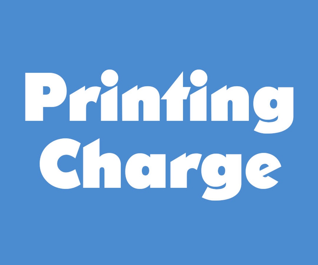 Printing Charge for Custom Picture or Logo Printing Etsy