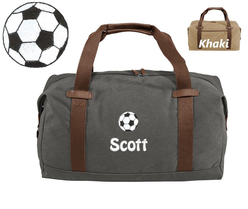Personalized Soccer Duffle Bag Embroidered Soccer Ball Etsy