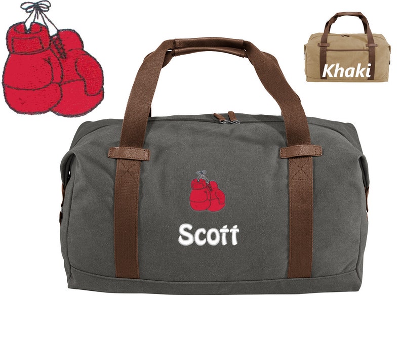 Personalized Boxing Duffle Bag Embroidered Boxing Gloves Etsy