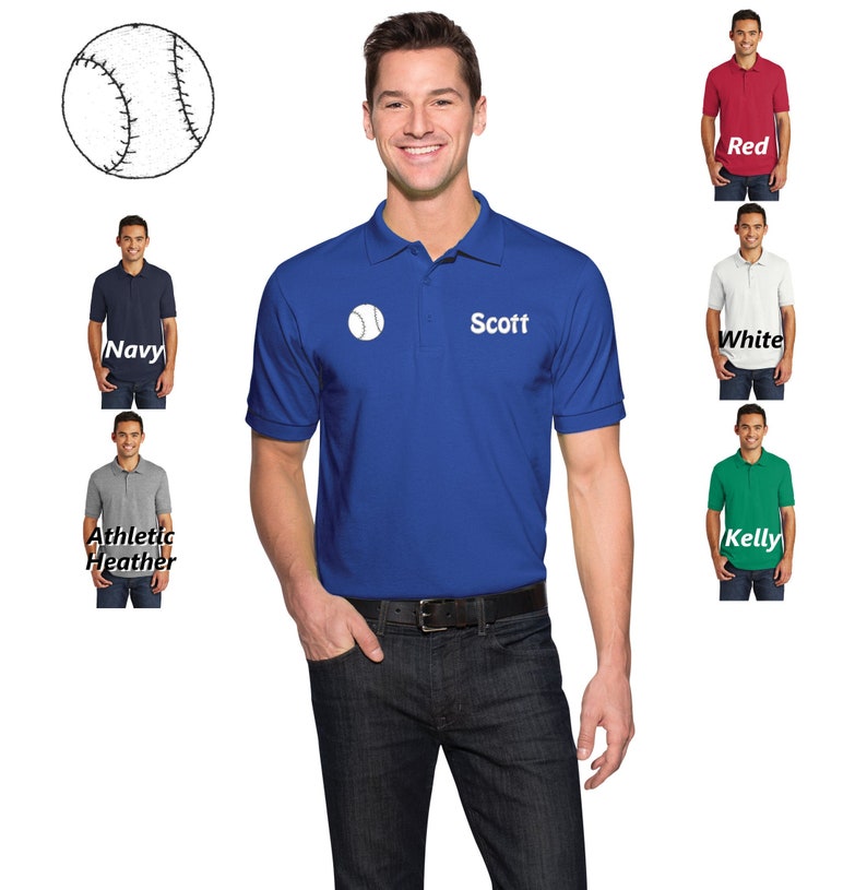 Personalized Baseball Coach Polo Shirt Custom Coach Shirt Etsy