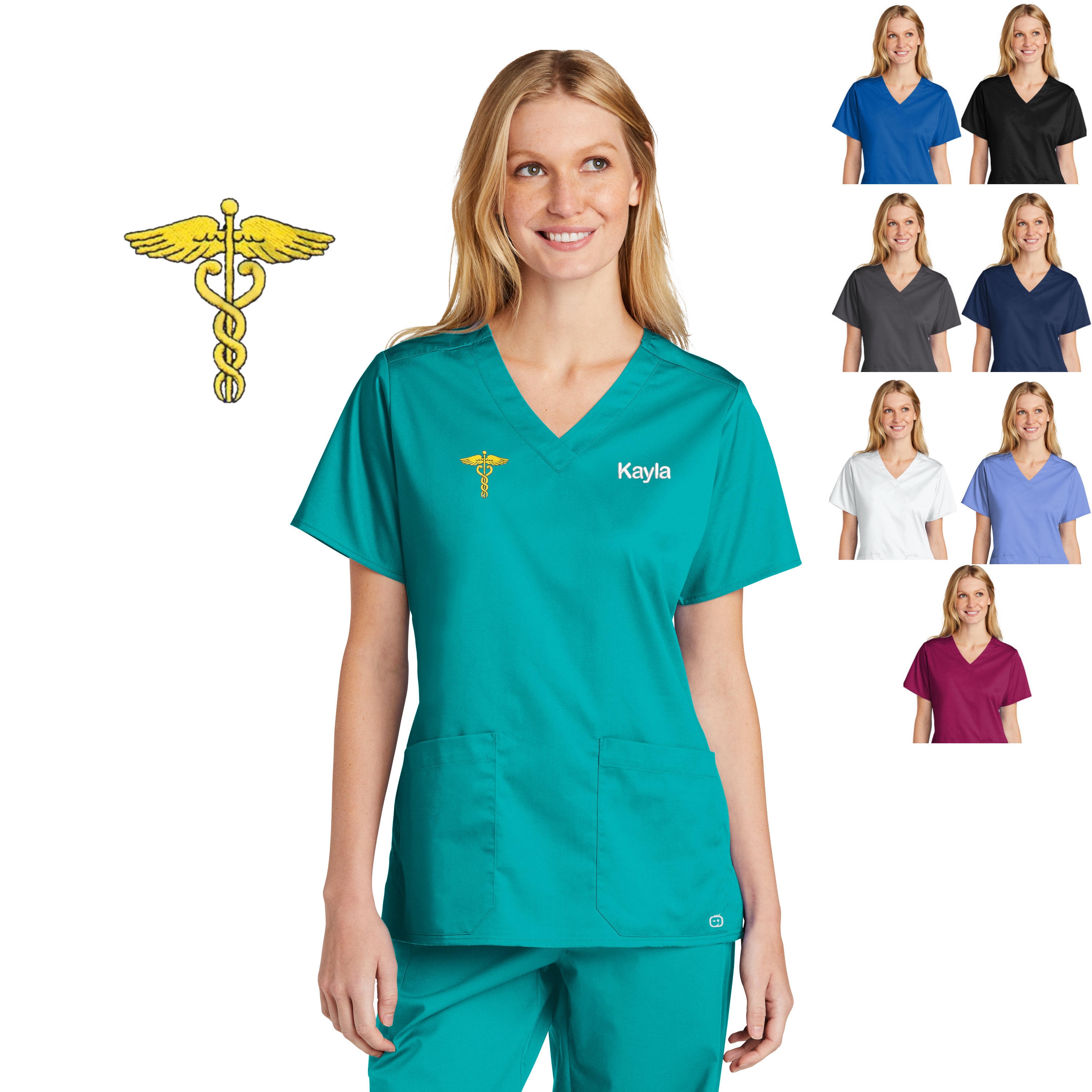 Women's Medical Scrubs Tops For Nurse, Doctors