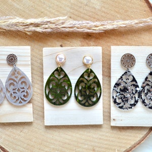 Resin earrings “drops” - color selection