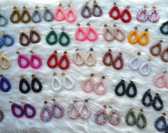 Statementohrringe "Perlentropfen" - Farbauswahl