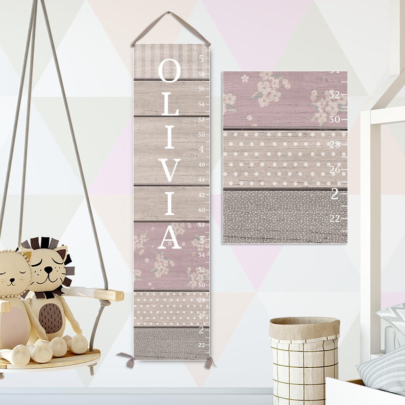 Growth Chart Canvas Growth Chart Personalized Growth Chart Etsy