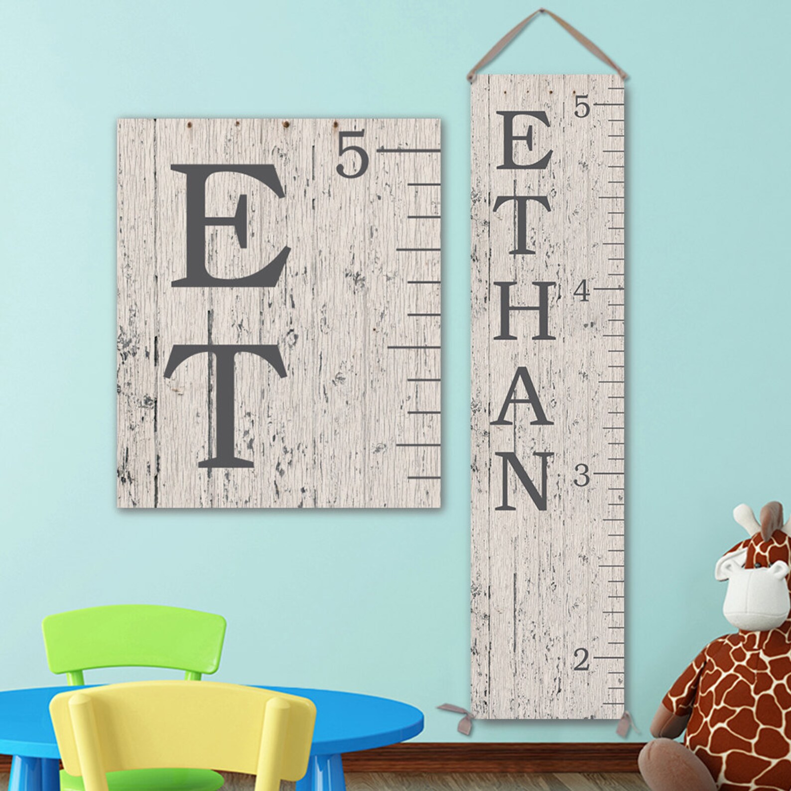 6 Foot Ruler Canvas Growth Chart Ruler Wooden Height Chart | Etsy