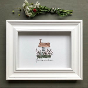 Home to Me Art Print ~ Giclée Print ~ Wall Art ~ Romantic Print ~ Family or Friends Print