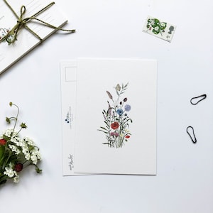 Weidebloem ansichtkaartenset ~ Maak een weideontwerp ~ Set van 6 ansichtkaarten ~ Duurzaam gemaakt ~ Katoenpapier