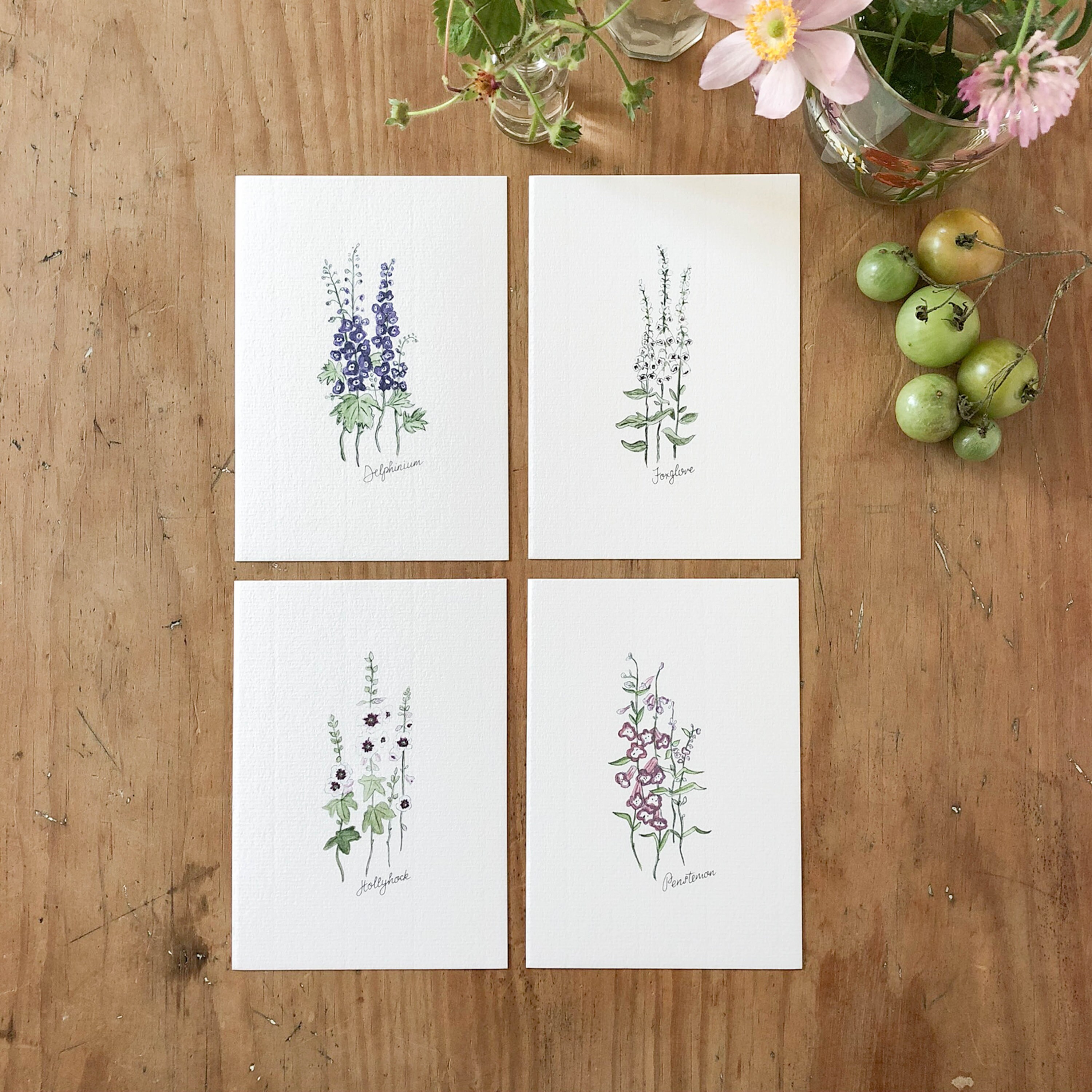 Cottage Garden Flowers Postcard Set - Etsy