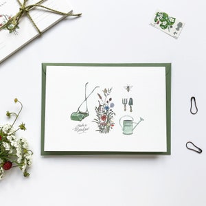 Summer Meadow Flowers Notecard ~ Créez un design de prairie ~ Illustré à la main ~ Juste parce que Cardf