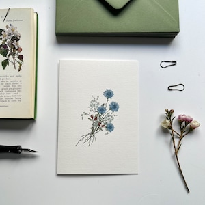 Moederdag Notecard ~ Korenbloem Posy ~ Kaart voor mama ~ Verjaardagskaart ~ Gewoon omdat Notecard