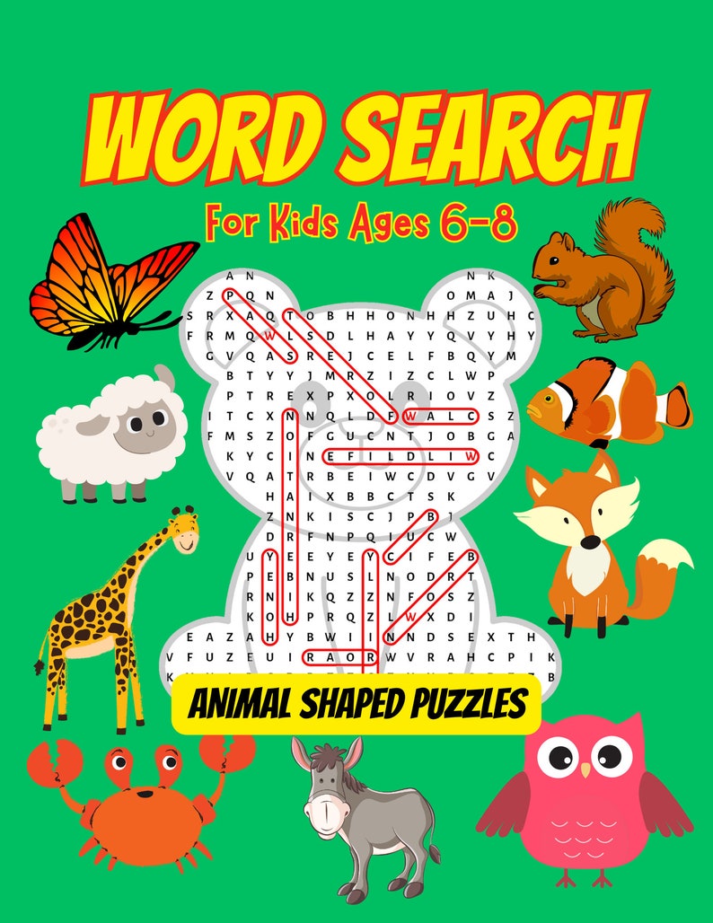 Printable Kids Word Search For Kids Ages 6 8 Animal Shaped Etsy printable-kids-word-search-for-kids-ages-6-8-animal-shaped-etsy