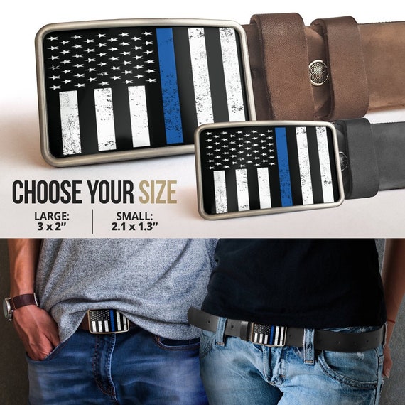 thin blue line belt buckle