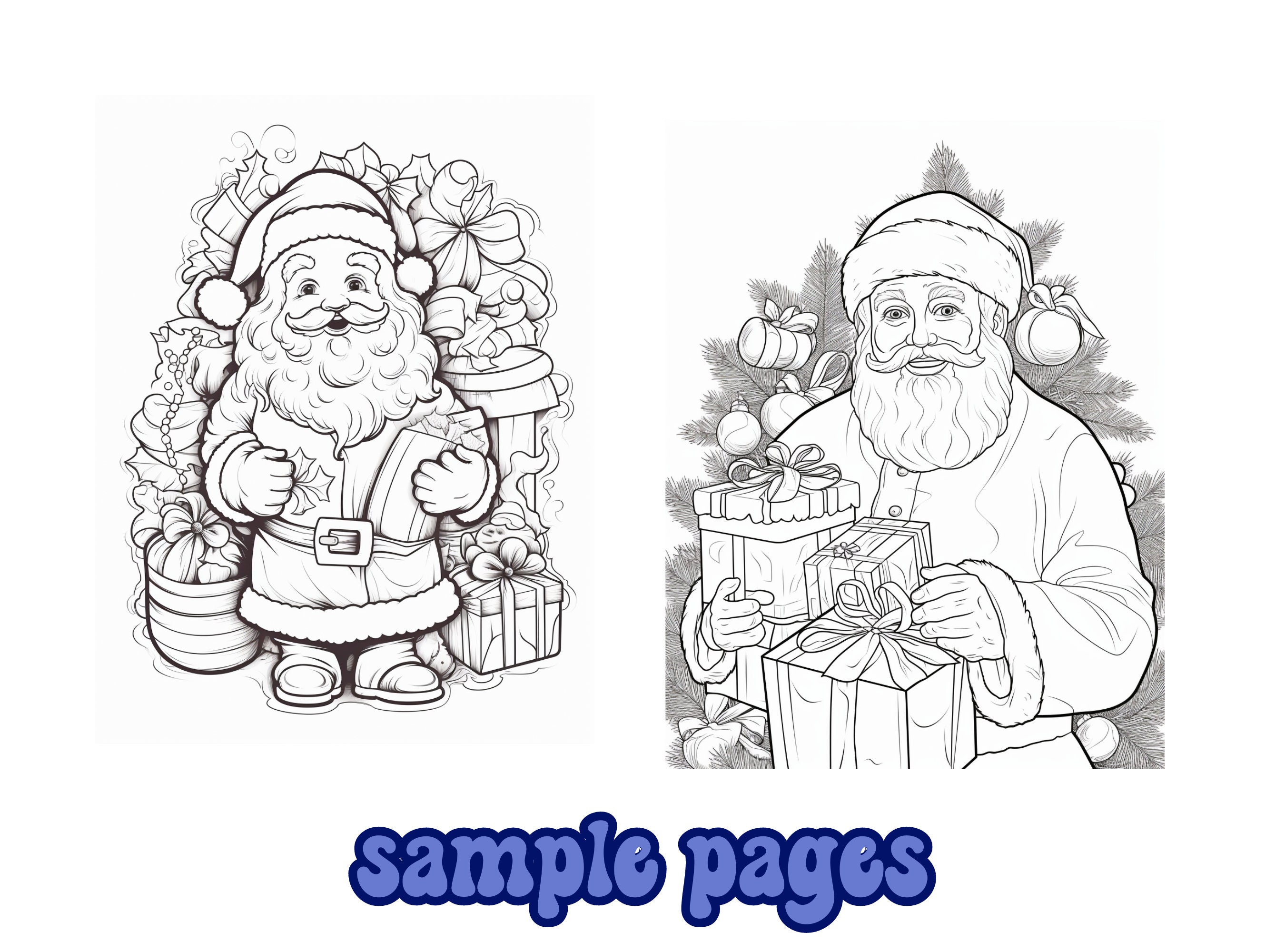 Retro Christmas Coloring Book Vintage Christmas Coloring - Etsy