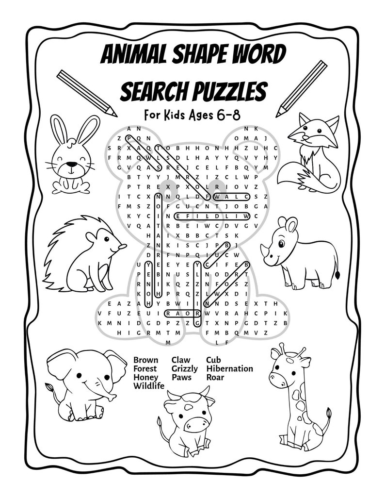 Printable Kids Word Search For Kids Ages 6 8 Animal Shaped Etsy printable-kids-word-search-for-kids-ages-6-8-animal-shaped-etsy