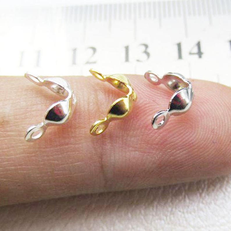 60 pcs Jewelry supplies-Crimp Bead cover Gold plated 7.5mm