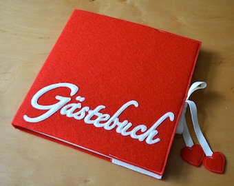 Gästebuch / Hochzeitsalbum, Filzeinband 21x21cm
