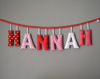 Namegarland, gift for birth or baby shower