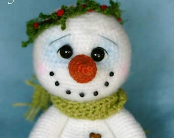 Elfin Thread- Chubby snowman Amigurumi PDF Pattern (Crochet Snowman pattern)