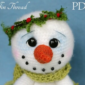 Elfin Thread Chubby snowman Amigurumi PDF Pattern Crochet Snowman pattern image 5