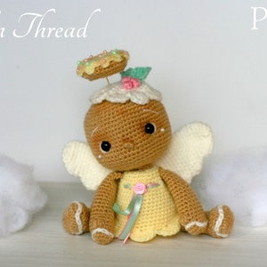Elfin Thread Vintage Gingerbread Angel Cookie Amigurumi PDF pattern Gingerbread Crochet PDF Pattern image 3