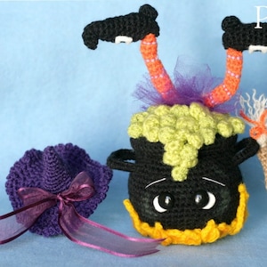 Elfin Thread -Halloween Witch Cauldron Amigurumi PDF Pattern (Crochet Witch Cauldron decor pattern)