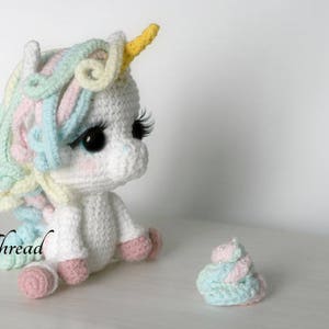 Elfin Thread Lily Rainbow Cheeks the Chibi Unicorn Amigurumi PDF Pattern Crochet Unicorn Pattern image 7