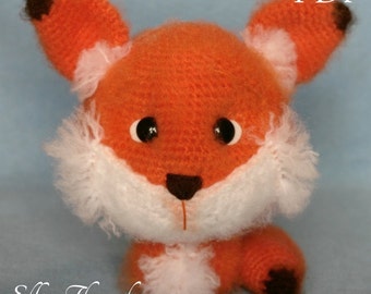 Elfin Thread - Fuzzy Fox  Amigurumi PDF Pattern (Fox Crochet PDF Pattern)