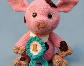 Hilo Elfin- Patrón PDF Amigurumi Francisco el Cochinillo (Patrón Cerdo de crochet)
