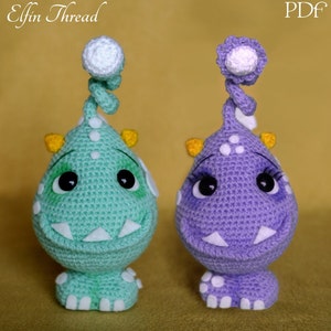 Elfin Thread - Felpo and Felpa, The lovely Monsters Amigurumi PDF Pattern (crochet Monster)