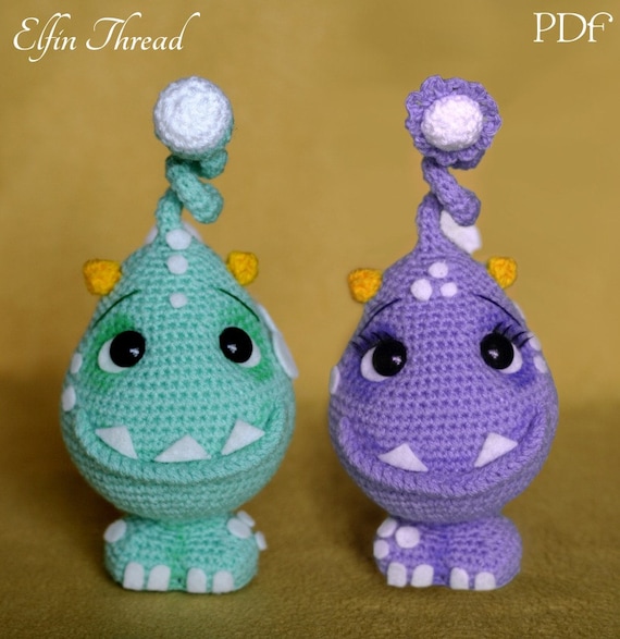Elfin Thread - Felpo and Felpa, The lovely Monsters Amigurumi PDF Pattern (crochet Monster)