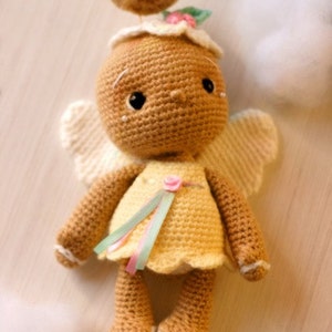 Elfin Thread Vintage Gingerbread Angel Cookie Amigurumi PDF pattern Gingerbread Crochet PDF Pattern image 1