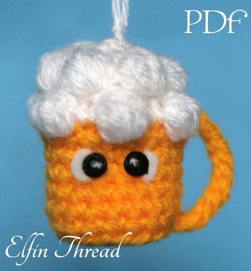Elfin Thread - Baby Beer Amigurumi Keychain / Keyring PDF Pattern (Mi…