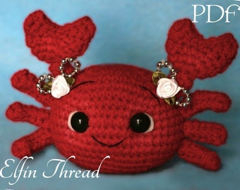 Elfin Thread - Crab Amigurumi PDF Pattern ( Crab  Crochet PDF Pattern)