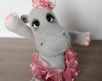 Elfin Thread- Happiness the Hippo Amigurumi PDF Pattern ( crochet hippo tutorial)