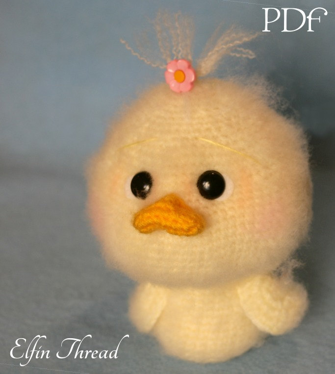 Elfin Thread Fuzzy Duck Amigurumi PFD Pattern fuzzy Crochet | Etsy