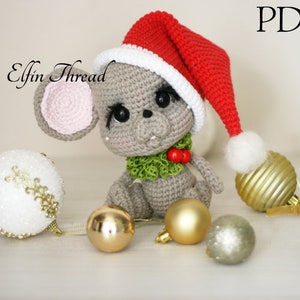 Elfin Thread- Marichi, the Chibi Christmas Mouse Amigurumi Pattern PDF (Corchet Mouse instructions)