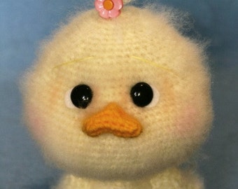 Elfin Thread- Fuzzy Duck Amigurumi PFD Pattern (Fuzzy Crochet Duck)